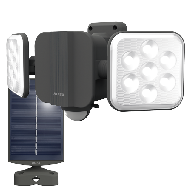 6.5W x 2 lamps free arm type LED hybrid solar lightのアイキャッチ画像