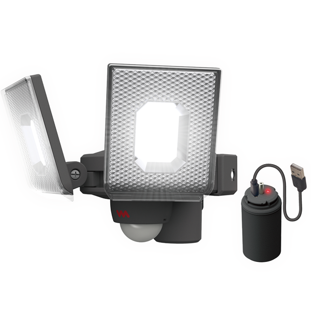 (日本語) 5W×2灯スライド型LED充電式センサーライトのアイキャッチ画像